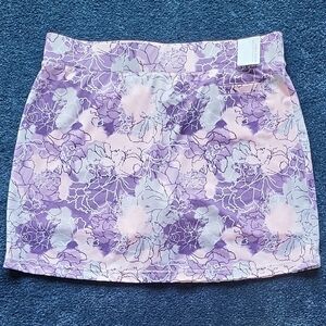 Pebble Beach Purple White Pull-on Pencil Skort